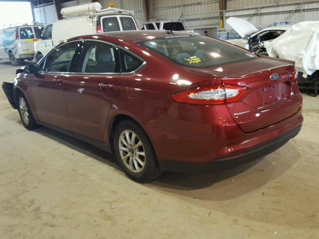 3FA6P0G7XFR141648 - 2015 FORD FUSION S RED photo 3