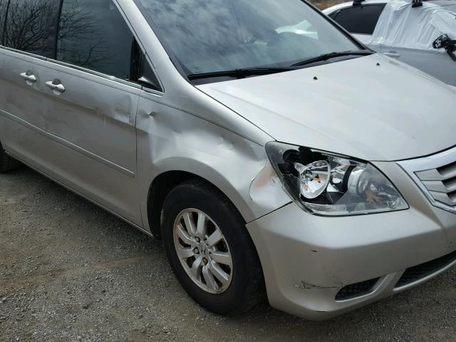 5FNRL38638B414119 - 2008 HONDA ODYSSEY EX SILVER photo 9