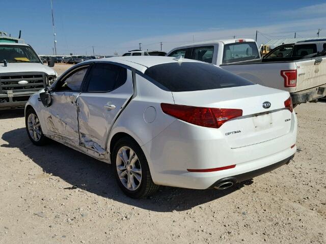 5XXGN4A77DG142322 - 2013 KIA OPTIMA EX WHITE photo 3