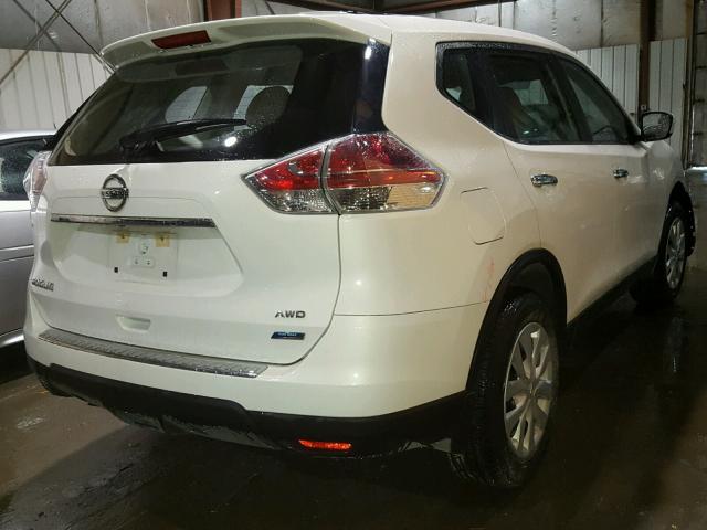 5N1AT2MV6EC870821 - 2014 NISSAN ROGUE S WHITE photo 4