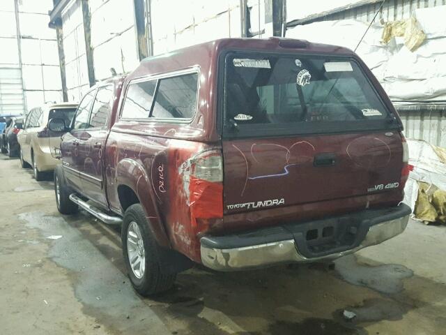 5TBDT44116S503666 - 2006 TOYOTA TUNDRA DOU RED photo 3