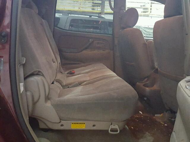 5TBDT44116S503666 - 2006 TOYOTA TUNDRA DOU RED photo 6