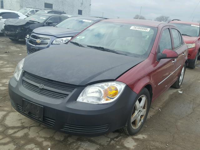 1G1AZ55F077277035 - 2007 CHEVROLET COBALT LTZ MAROON photo 2