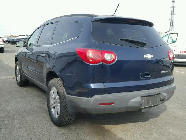 1GNKRGED6CJ203323 - 2012 CHEVROLET TRAVERSE L BLUE photo 3