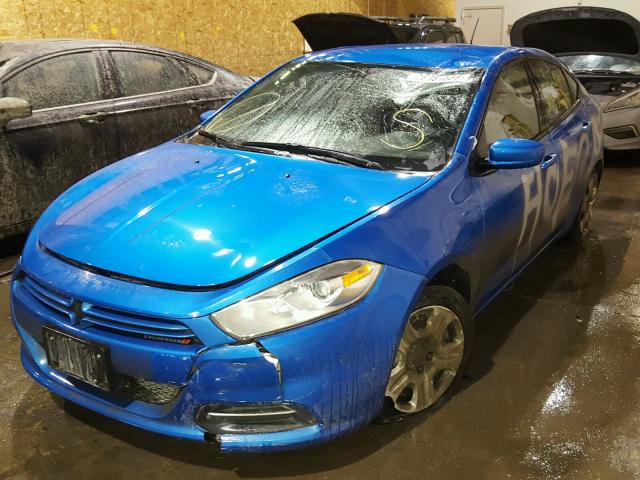 1C3CDFAA6GD717084 - 2016 DODGE DART SE BLUE photo 2