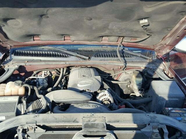 2GCEC19VX21410233 - 2002 CHEVROLET SILVERADO BURGUNDY photo 7