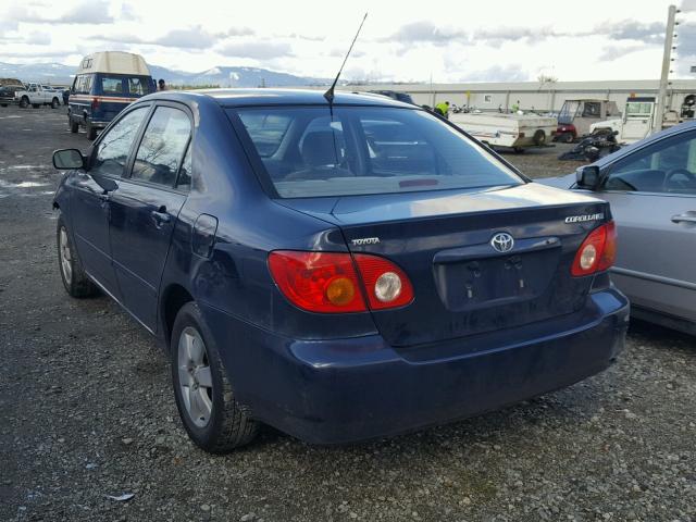 2T1BR32E43C152611 - 2003 TOYOTA COROLLA CE BLUE photo 3