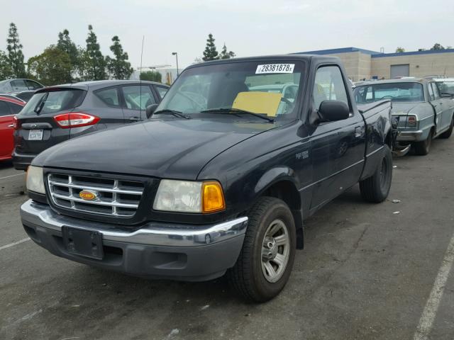 1FTYR10D31PB14973 - 2001 FORD RANGER BLACK photo 2