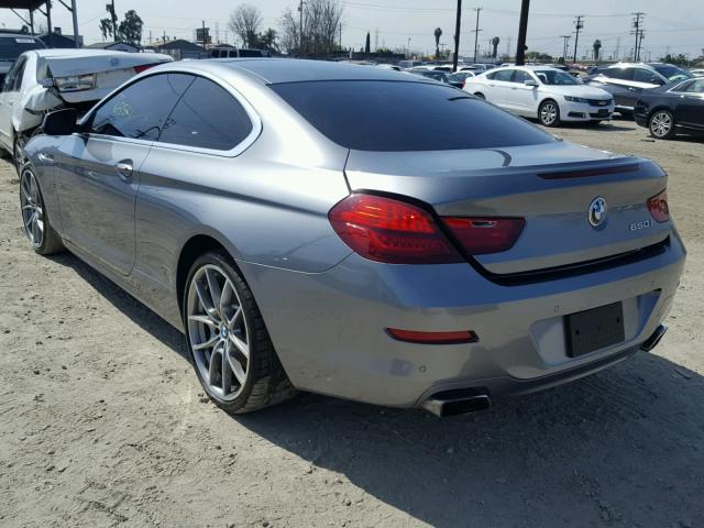 WBALX3C56CDV77465 - 2012 BMW 650 I ნაცრისფერი ფოტო 3