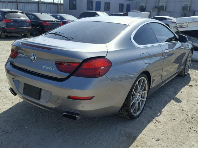 WBALX3C56CDV77465 - 2012 BMW 650 I GRAY photo 4