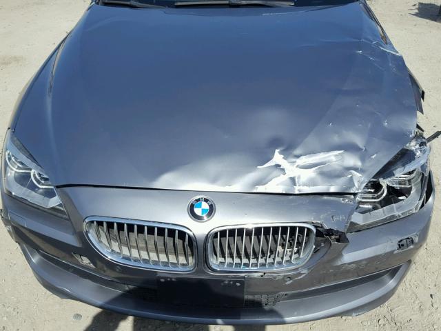 WBALX3C56CDV77465 - 2012 BMW 650 I GRAY photo 7