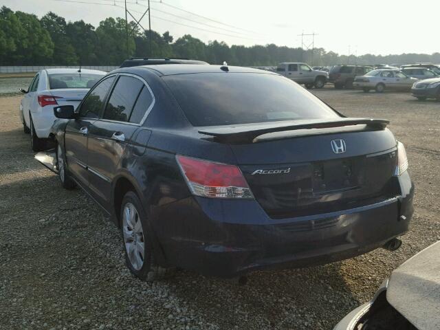 1HGCP36838A064497 - 2008 HONDA ACCORD EXL BLUE photo 3