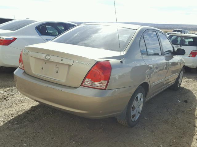 KMHDN46D86U221296 - 2006 HYUNDAI ELANTRA GL GOLD photo 4