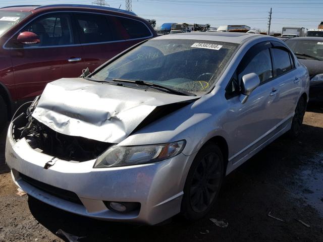 2HGFA55559H704066 - 2009 HONDA CIVIC SI SILVER photo 2