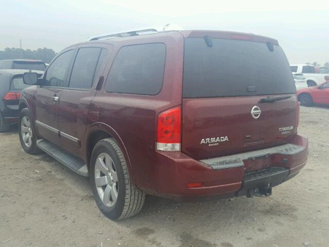 5N1BA0ND9AN605135 - 2010 NISSAN ARMADA SE RED photo 3