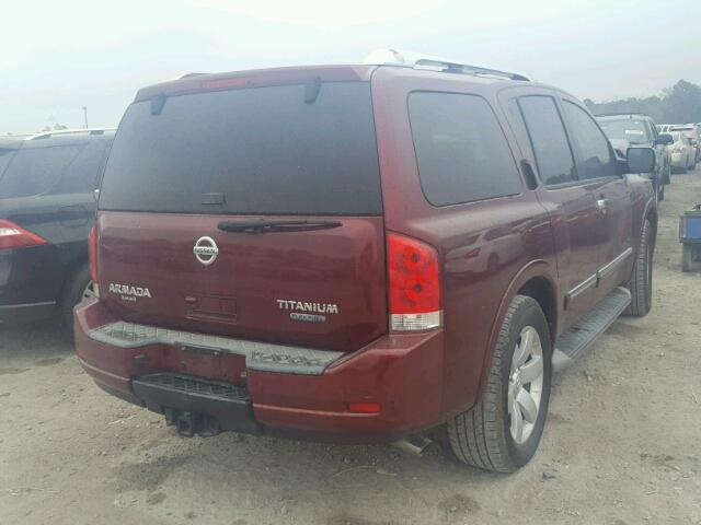 5N1BA0ND9AN605135 - 2010 NISSAN ARMADA SE RED photo 4