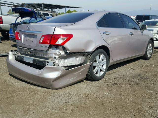 JTHBJ46G072023888 - 2007 LEXUS ES 350 TAN photo 4