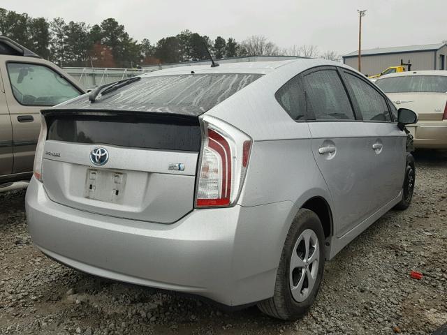 JTDKN3DU5C5465826 - 2012 TOYOTA PRIUS SILVER photo 4