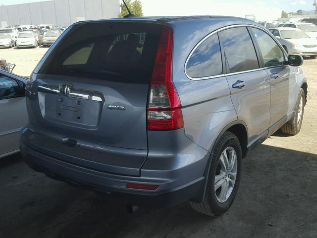 JHLRE4H78BC010023 - 2011 HONDA CR-V EXL BLUE photo 4