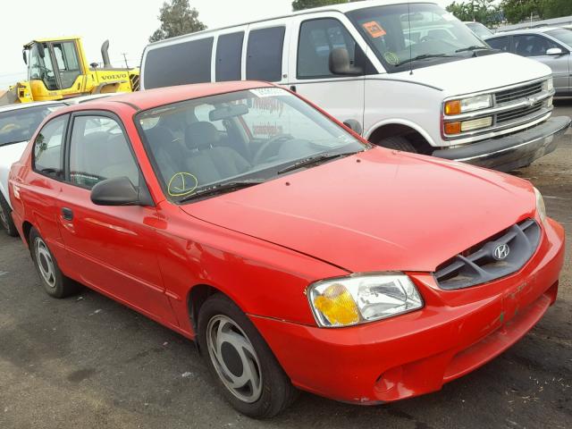 KMHCG35CX2U184867 - 2002 HYUNDAI ACCENT GS RED photo 1