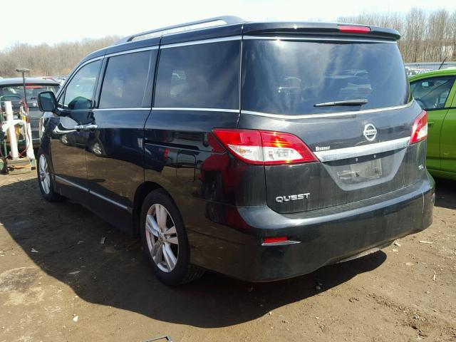 JN8AE2KP8B9000889 - 2011 NISSAN QUEST S BLACK photo 3