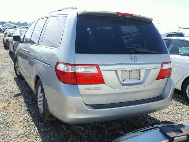 5FNRL38626B409863 - 2006 HONDA ODYSSEY EX SILVER photo 3