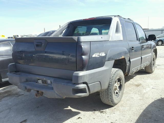 3GNEK12T24G210525 - 2004 CHEVROLET AVALANCHE BLACK photo 4