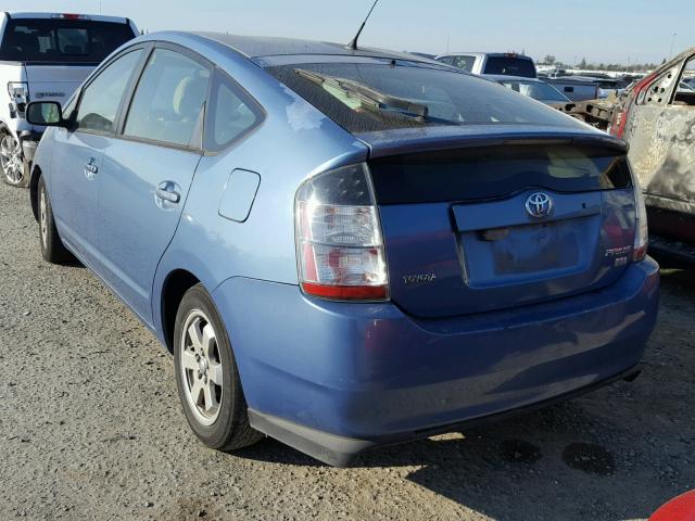 JTDKB20U053003262 - 2005 TOYOTA PRIUS BLUE photo 3