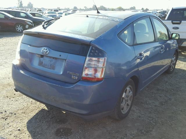 JTDKB20U053003262 - 2005 TOYOTA PRIUS BLUE photo 4