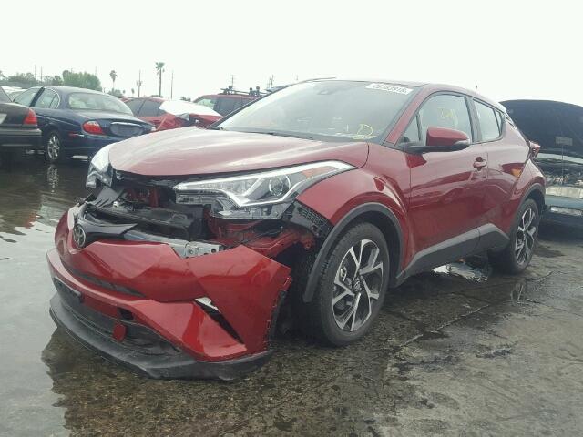 NMTKHMBX5JR021345 - 2018 TOYOTA C-HR XLE RED photo 2