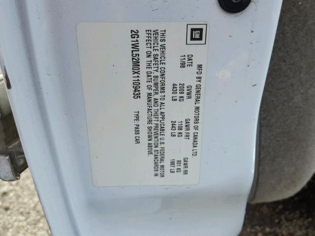 2G1WL52M0X1109435 - 1999 CHEVROLET LUMINA BAS 白色 照片 10