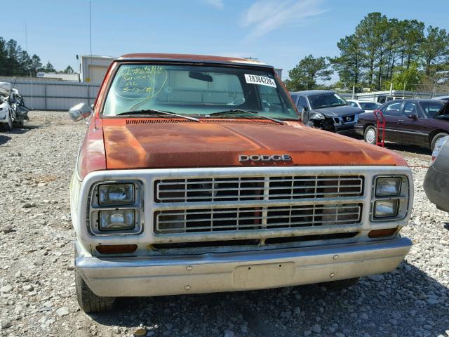 D14JE9S129390 - 1979 DODGE DAKOTA WHITE photo 9