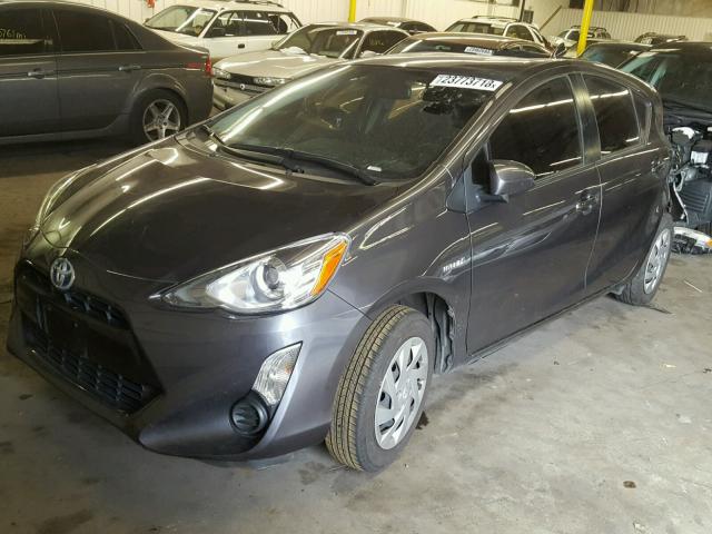 JTDKDTB32F1095492 - 2015 TOYOTA PRIUS C GRAY photo 2