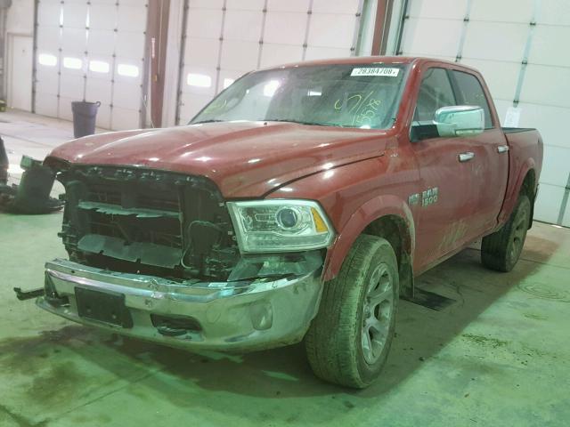 1C6RR7NT3FS745578 - 2015 RAM 1500 LARAM RED photo 2