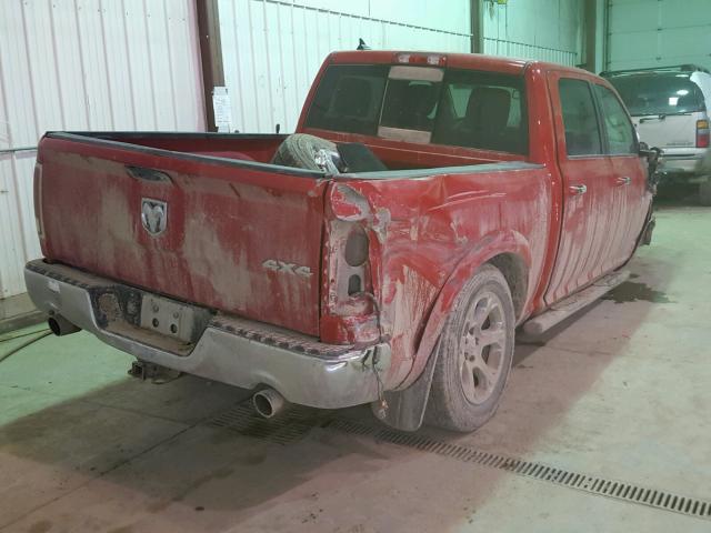 1C6RR7NT3FS745578 - 2015 RAM 1500 LARAM RED photo 4