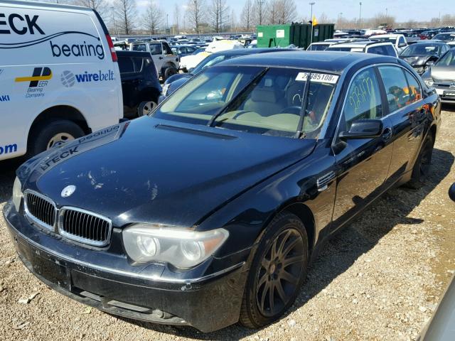 WBAGN63492DR07422 - 2002 BMW 745 LI BLACK photo 2