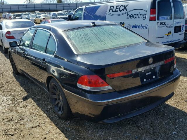 WBAGN63492DR07422 - 2002 BMW 745 LI BLACK photo 3