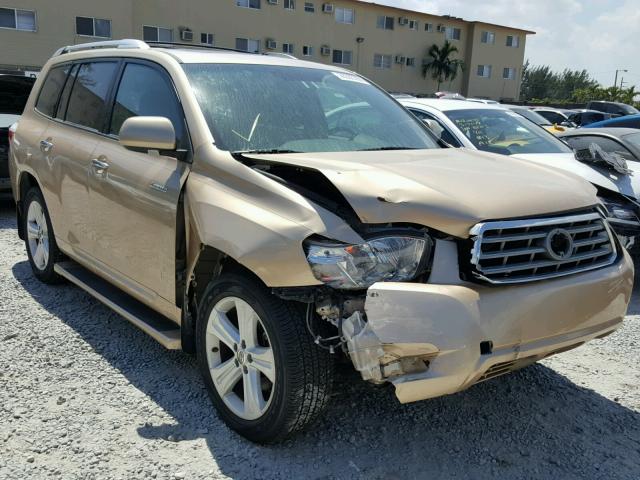 5TDDK3EH4AS018771 - 2010 TOYOTA HIGHLANDER GOLD photo 1