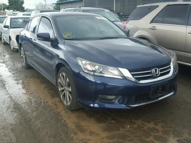 1HGCR2F50FA191568 - 2015 HONDA ACCORD SPO BLUE photo 1