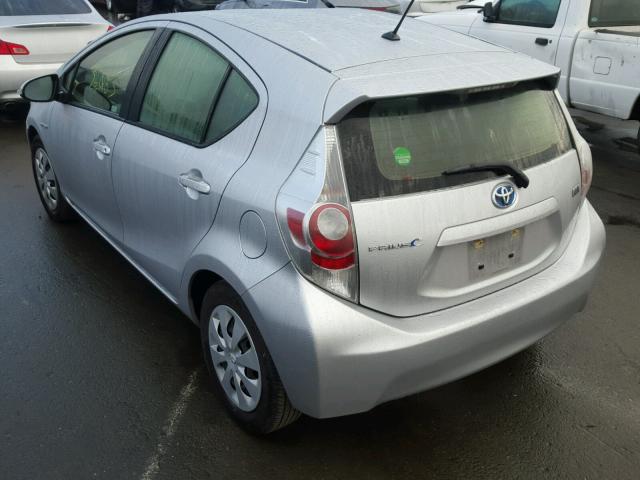 JTDKDTB33D1533353 - 2013 TOYOTA PRIUS C SILVER photo 3