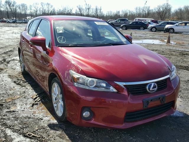 JTHKD5BH4B2018035 - 2011 LEXUS CT 200 RED photo 1