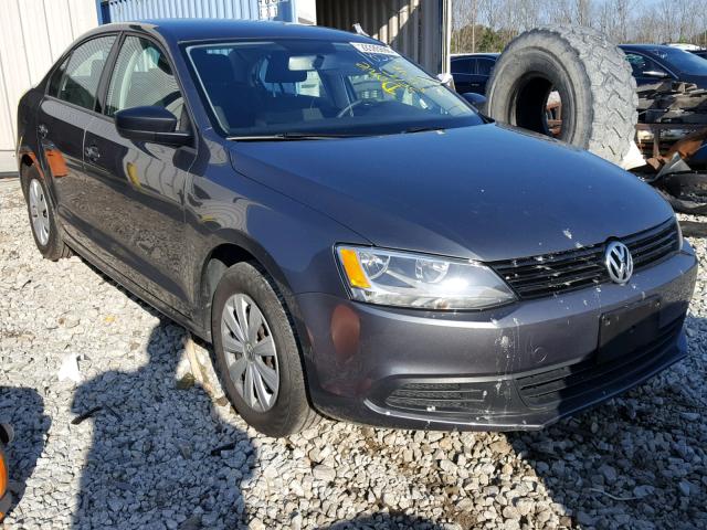 3VW2K7AJ4EM311855 - 2014 VOLKSWAGEN JETTA BASE GRAY photo 1