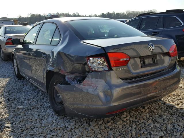3VW2K7AJ4EM311855 - 2014 VOLKSWAGEN JETTA BASE 灰色 照片 3