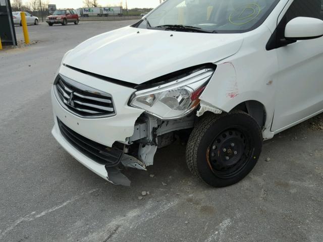 ML32F3FJ2HH002681 - 2017 MITSUBISHI MIRAGE G4 WHITE photo 9