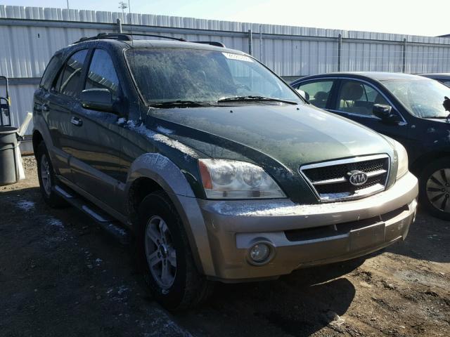 KNDJC733645183116 - 2004 KIA SORENTO EX GREEN photo 1