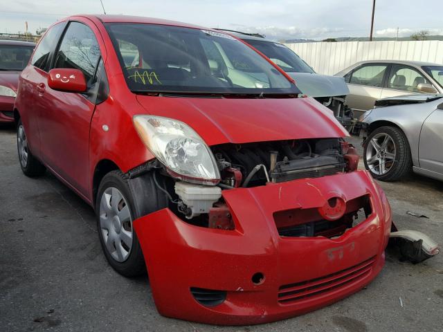 JTDJT923X75102216 - 2007 TOYOTA YARIS RED photo 1