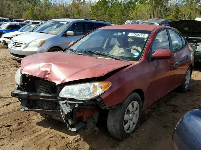 KMHDU46D07U156612 - 2007 HYUNDAI ELANTRA GL RED photo 2