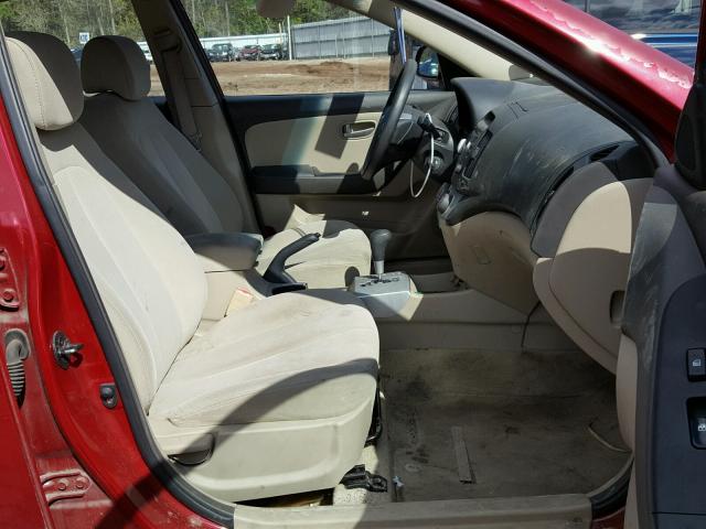 KMHDU46D07U156612 - 2007 HYUNDAI ELANTRA GL RED photo 5