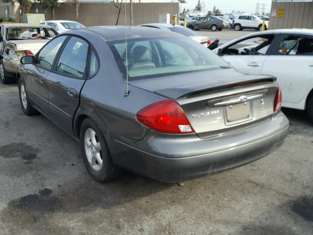 1FAFP55SX2A123658 - 2002 FORD TAURUS SES GRAY photo 3