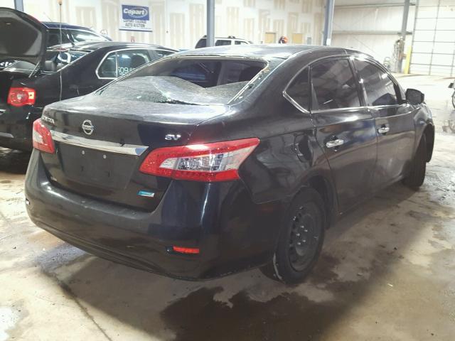 3N1AB7AP1EY220122 - 2014 NISSAN SENTRA S BLACK photo 4